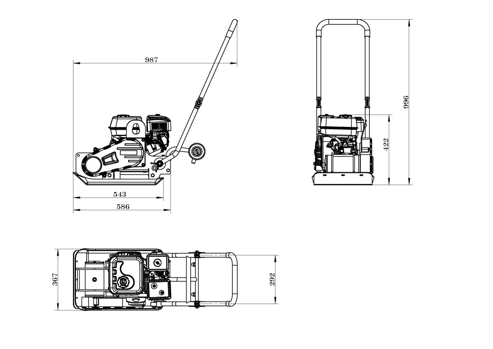 Zipper RPE60E maantiivistäjä 61kg 5,36hp