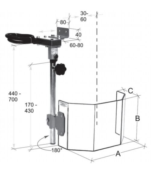Karasuoja pylväsporakoneeseen 300 mm