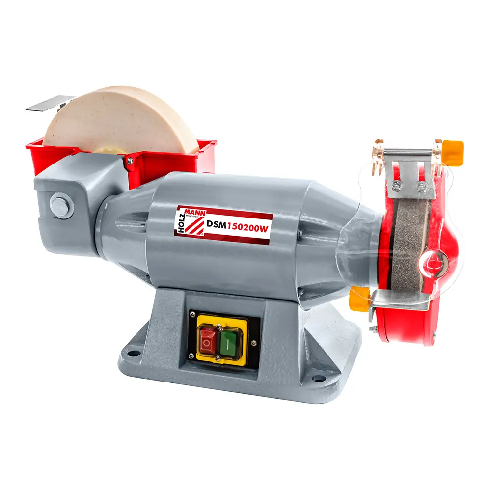 Holzmann DSM150200W smirgeli kuiva- ja märkähiomakivellä.