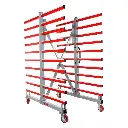 Liikuteltava ja jatkettava kaksipuolinen kevyt ulokehylly TAW70DUO