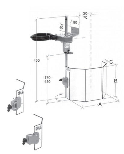 [VK-84100] Karasuoja pylväsporakoneeseen 130 mm