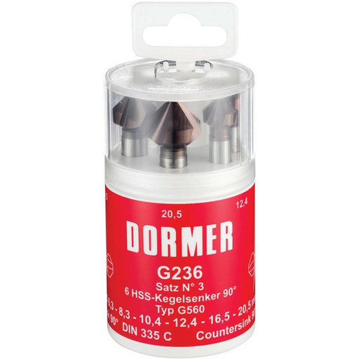 [G2361] Dormer G2361 kärkiupotinsarja pinnoittamaton