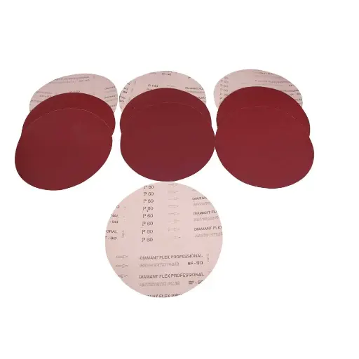 [STTSM250SET] Hiomapyörösarja ø254mm 1xK60 3xK80 3xK100 3xK120 liimattava