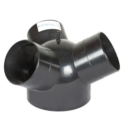 [TV150100100100] Kolmihaara yhde 150 / 3 x 100mm muovi