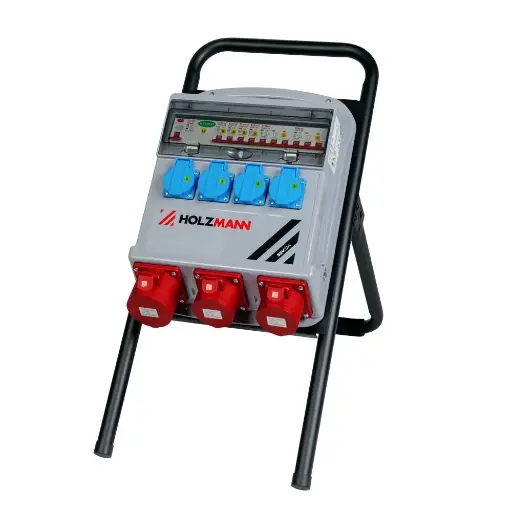 [SSV32A] Työmaakeskus 32A jalustalla, sulakkeilla ja virkavirtasuojalla